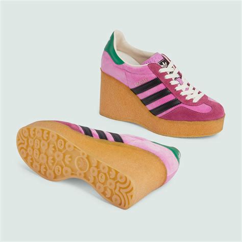 adidas gucci gazelle pink gold|Gucci wedge gazelle shoes.